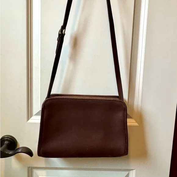 Coach Dark Brown Leather Crossbody Bag - Picture 13 of 15